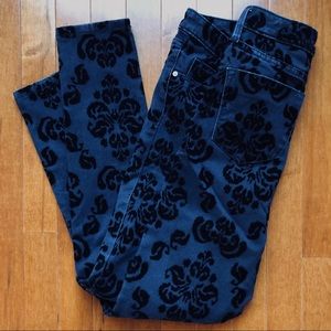 Mossimo Women’s Black Velvet Floral Black Jeans